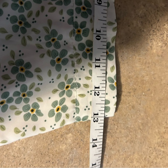 Dazy skirt - white/light green floral ruffle lightweight, fully lined - Picture 9 of 10